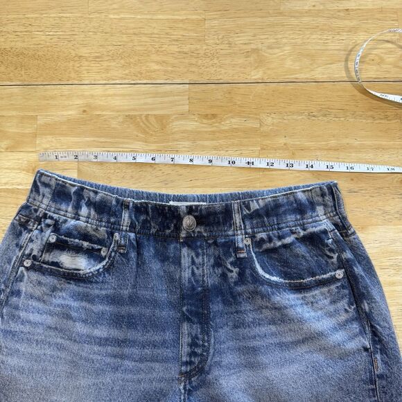 Rag & Bone Miramar Denim-Print Joggers Soft Terry Elastic Waist Loungewear Large - Picture 6 of 13